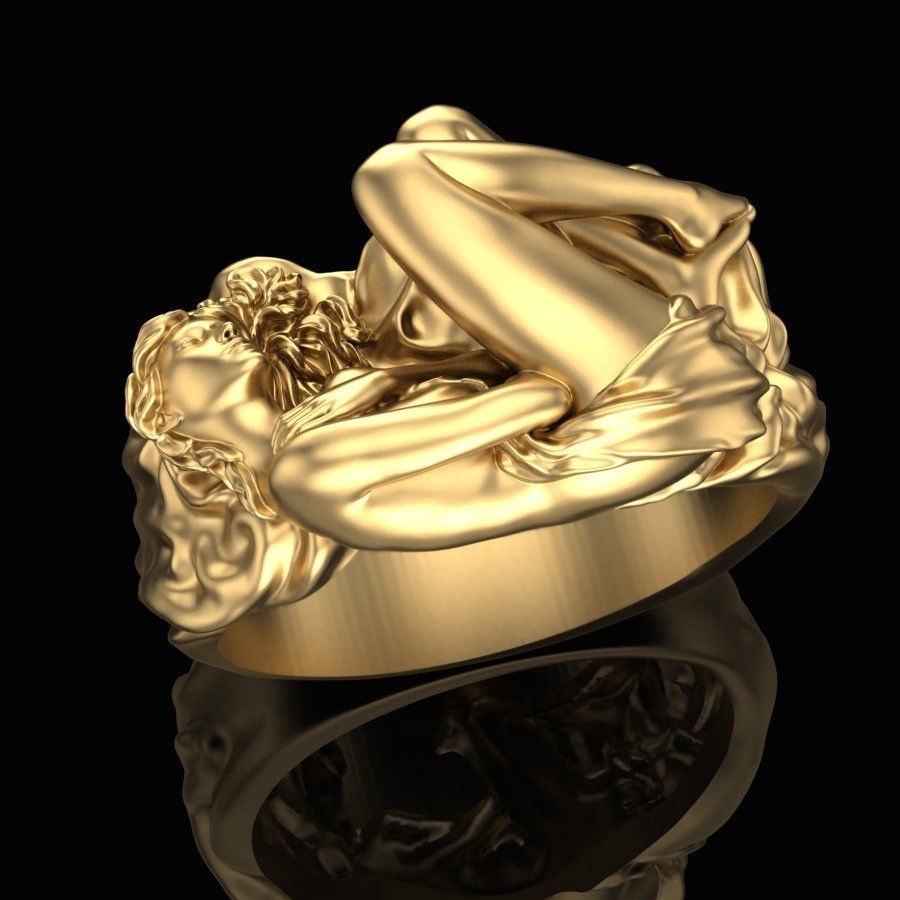 Cincin Emas 18k Model Sleeping Beauty Untuk Hadiah Ulang Tahun