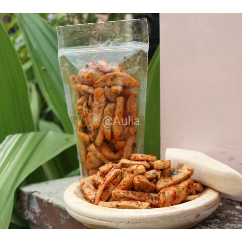 Basreng stik pedas daun jeruk bumbu basah special rasa isi 100gram