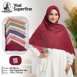  Jilbab  segiempat polos VOAL SUPERFINE by Umama Scarf jual 