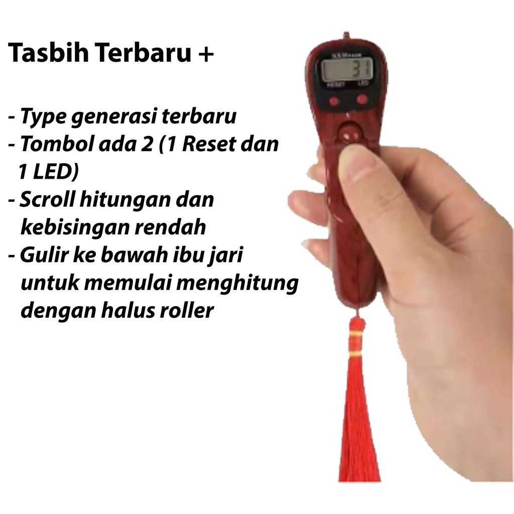 TASBIH DIGITAL +  COMPAS MOTIF DAN POLOS