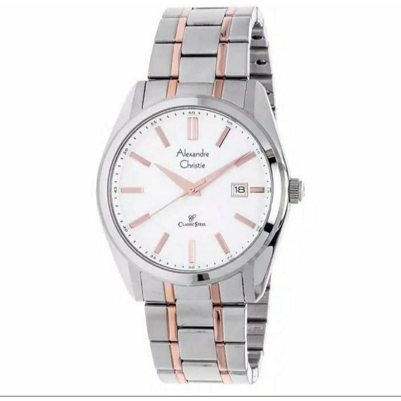 AC classic Pria / AC8514 cowok / AC 8514 Men silver combi original