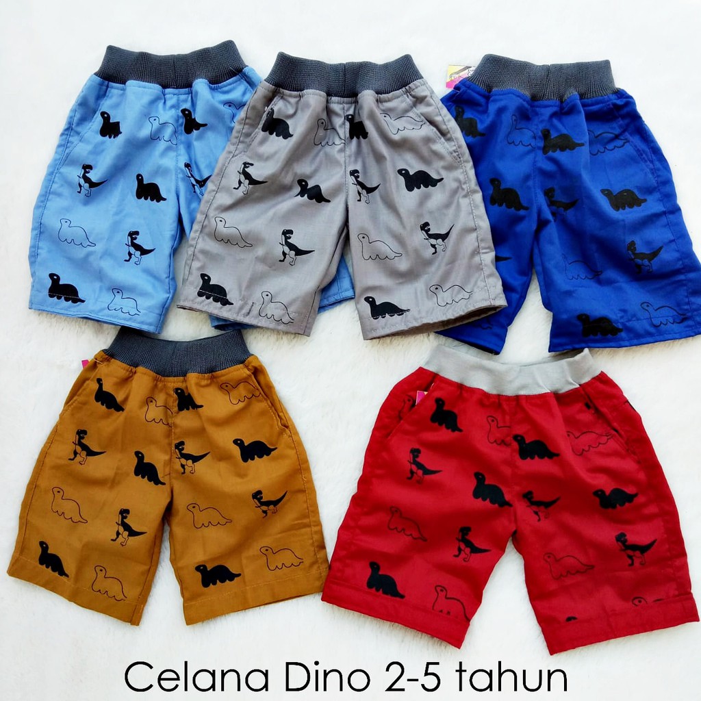  CELANA  PENDEK  ANAK  LAKI 1  5 TAHUN  MOTIF DINO DINOSAURUS 