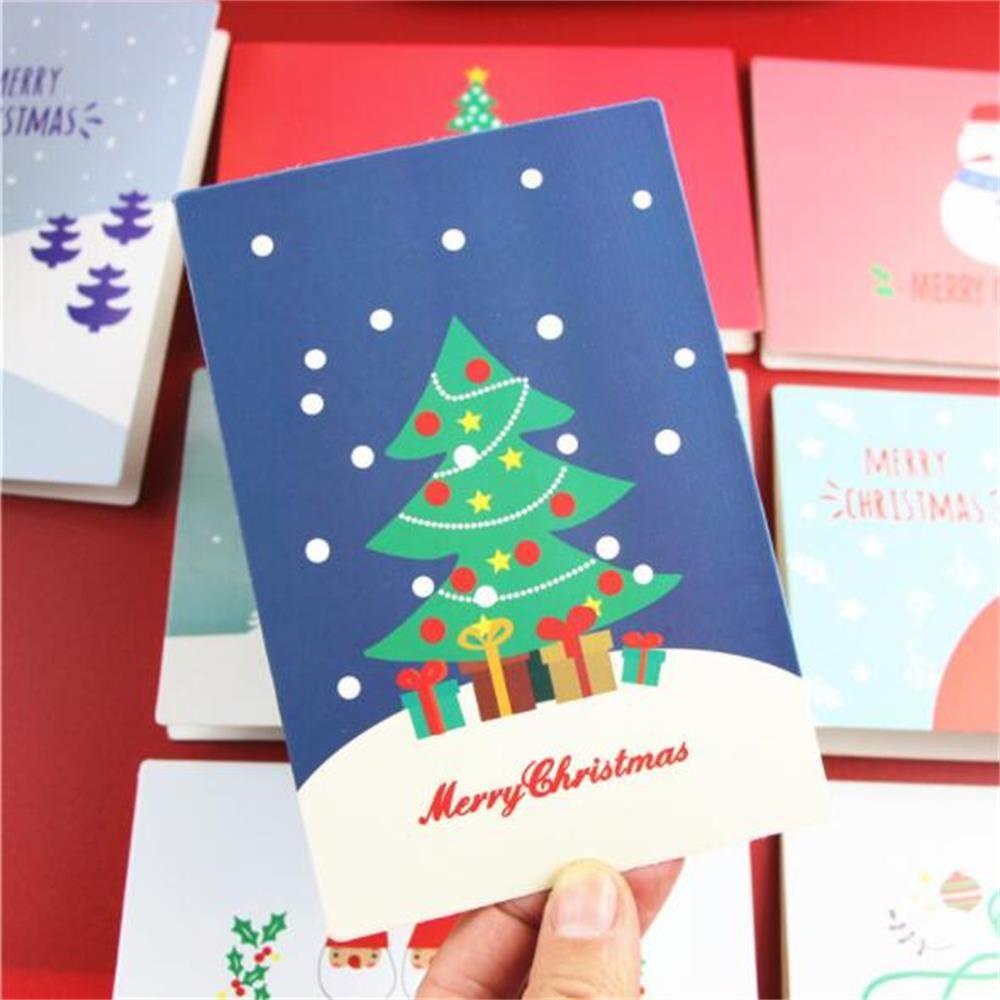 Solighter Kartu Ucapan Hadiah Anniversary Mini Postcard Merry Christmas Xmas Party Decor Postcard