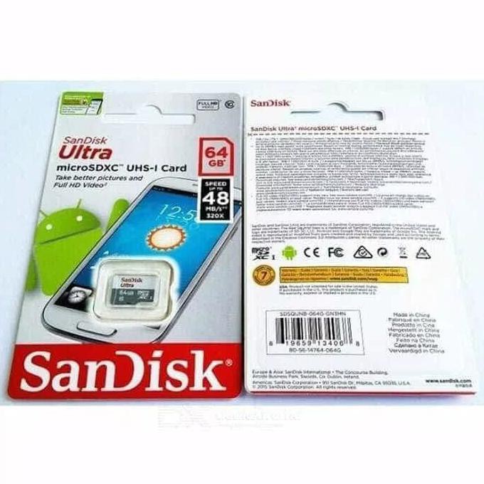 Glp78740G0 Memori Card Sandisk 64Gb 64 Gb Kartu Memory Hp Sd Card
