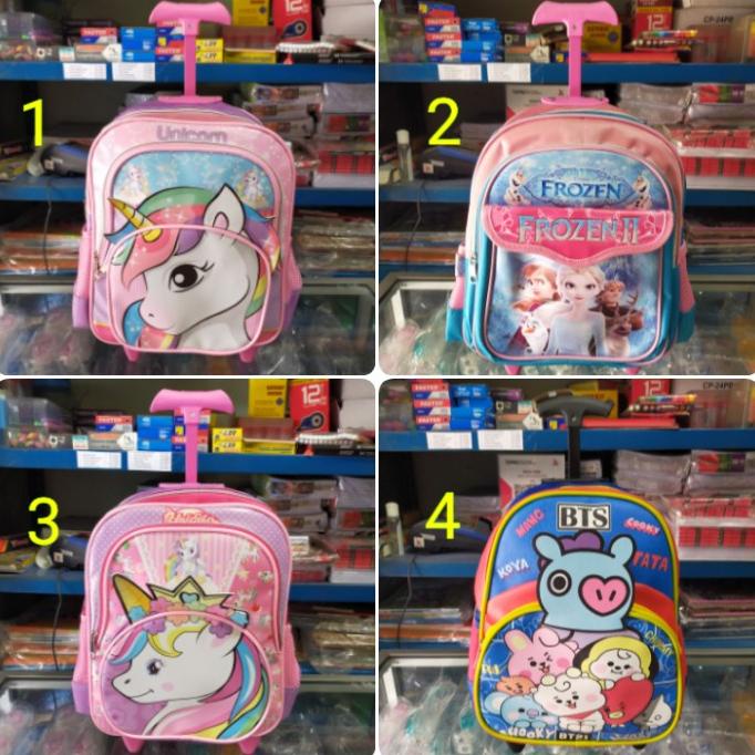 Tas sekolah troli anak TK Karakter Cantik