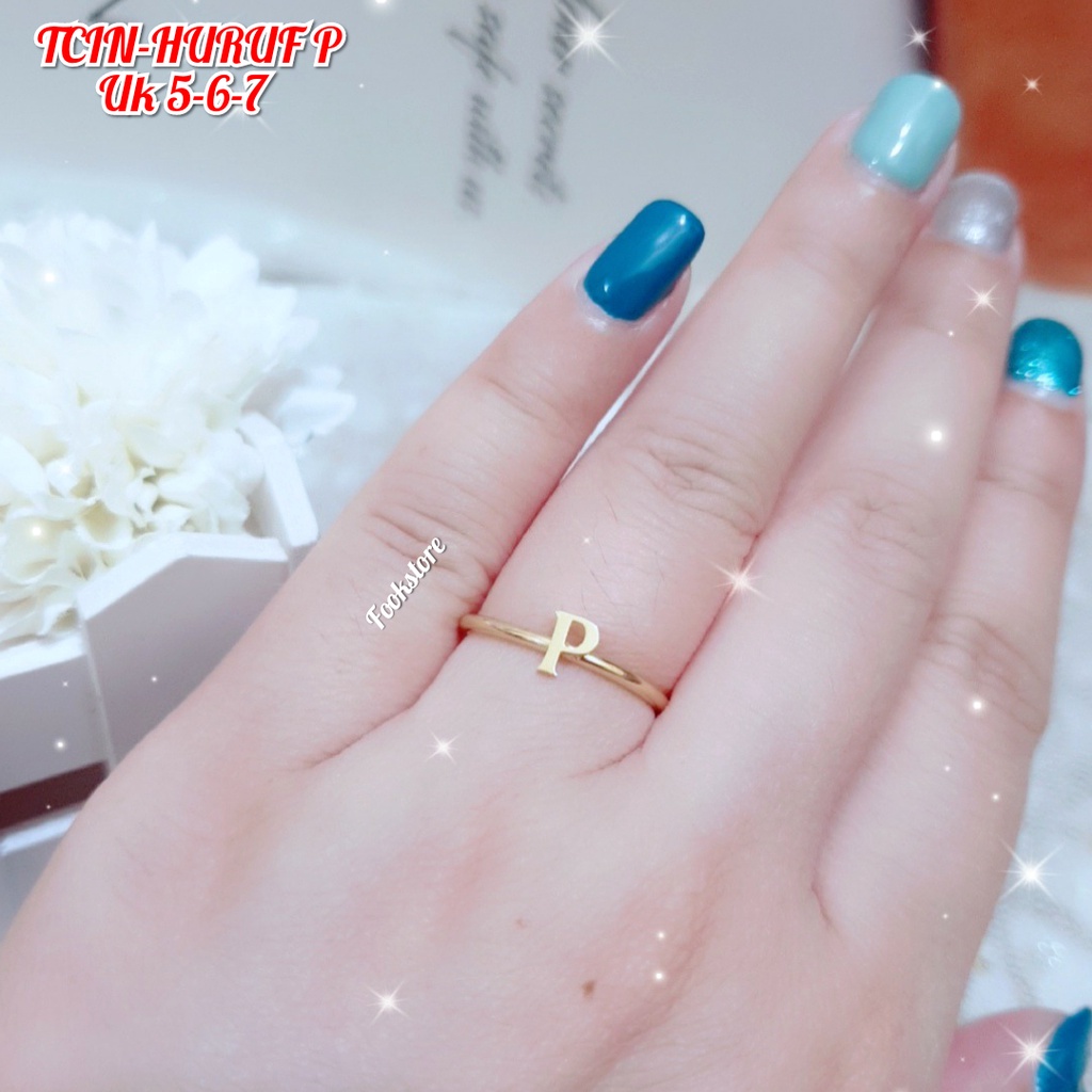 CINCIN HURUF TITANIUM/ANTI KARAT/ANTI ALERGI TERLARIS