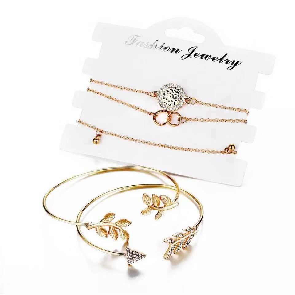 Wholesale Acc 20 Gelang Set Gold 7 Model Dapat Sesuai Gambar Shopee Indonesia