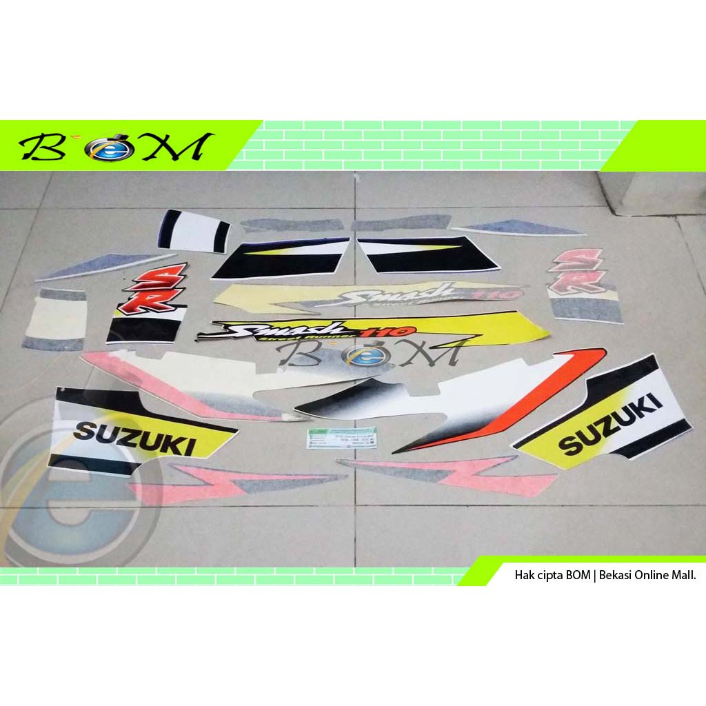 Striping Stiker Sticker Suzuki Smash 110 SR 2005 2006 biru hitam blue