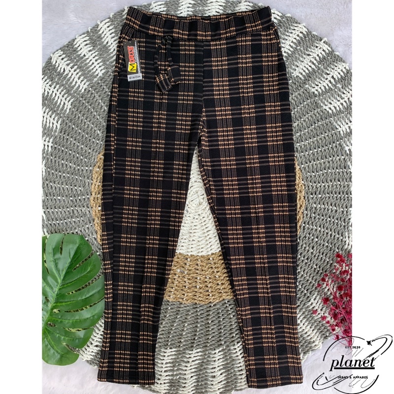 CELANA PANJANG JUMBO WANITA CELANA KOTAK KOTAK CEWEK BIG SIZE TARTAN PANTS CEWEK MOTIF TERBARU BAHAN MELAR BAGGY KOTAK SUPER JUMBO STRIT PINGGANG KARET