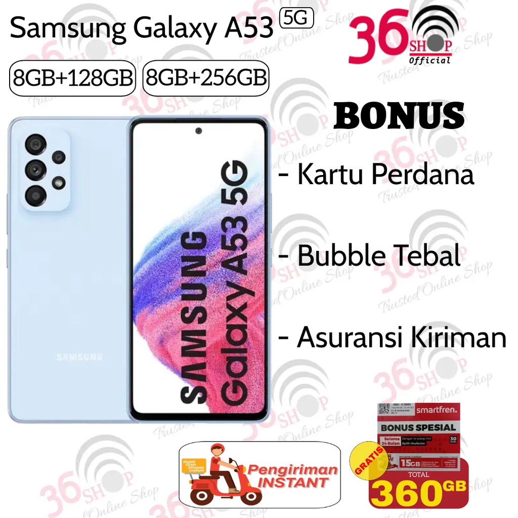 Samsung Galaxy A53 [5G]8GB+128GB - 8GB+256GB Garansi Resmi Sein Samsung