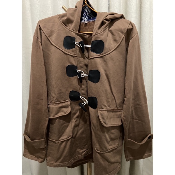 Preloved coat cokelat jaket panjang thrifting musim dingin winter