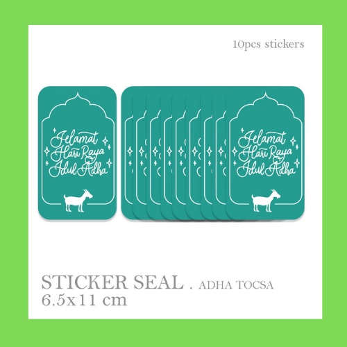 

Stiker Seal Idul Adha Sticker Hampers Parcel Lebaran Label Segel Tag Selamat Hari Raya Idul Adha 6.5 x 11 cm (20pcs)