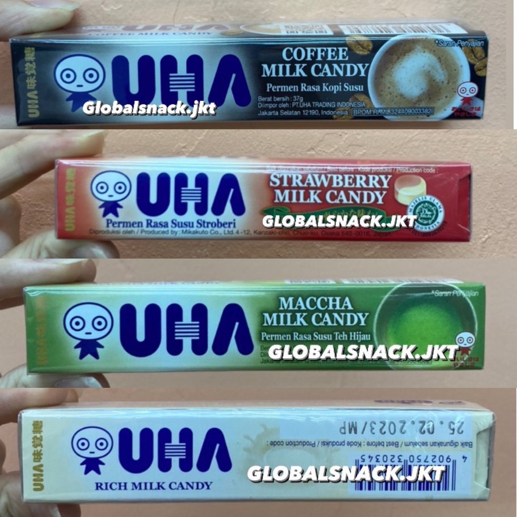 

37g UHA STICK Strawberry Milk Candy / RICH MILK CANDY / MATCHA MILK / COFFEE Candy