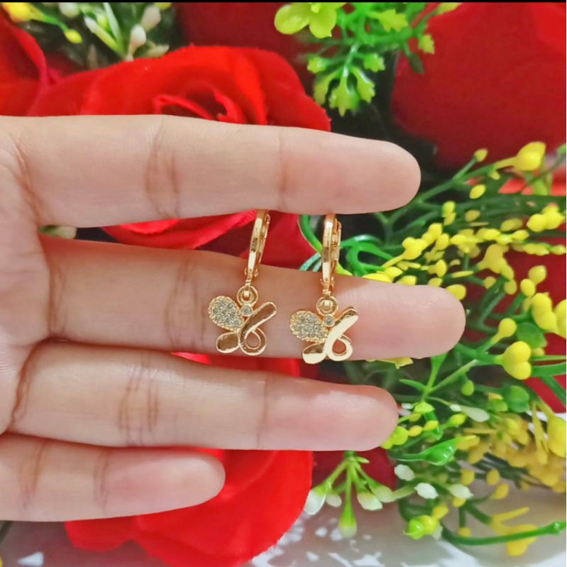 Anting Dewasa Permata Zircon Gold dan Silver perhiasan Wanita (COD)