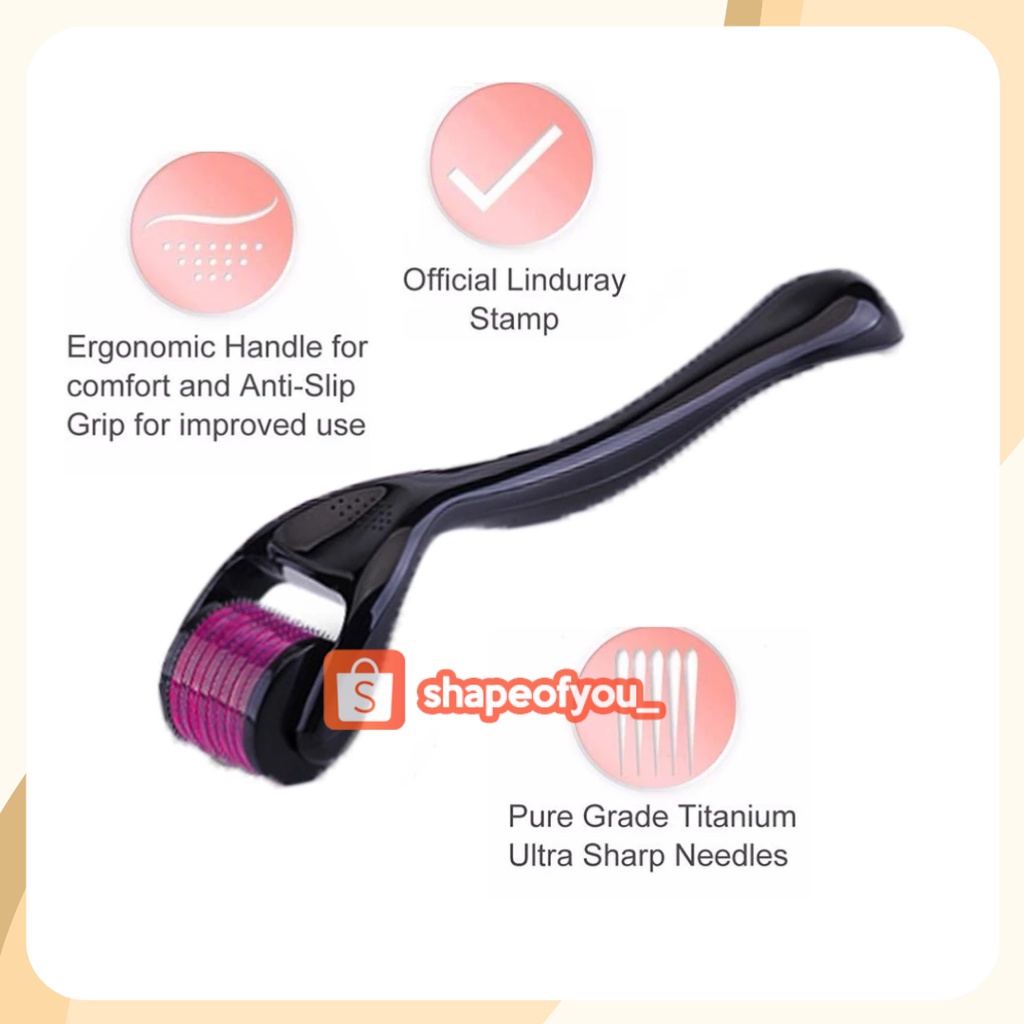 Dermaroller Derma Roller Untuk Rambut Muka Wajah Bopeng