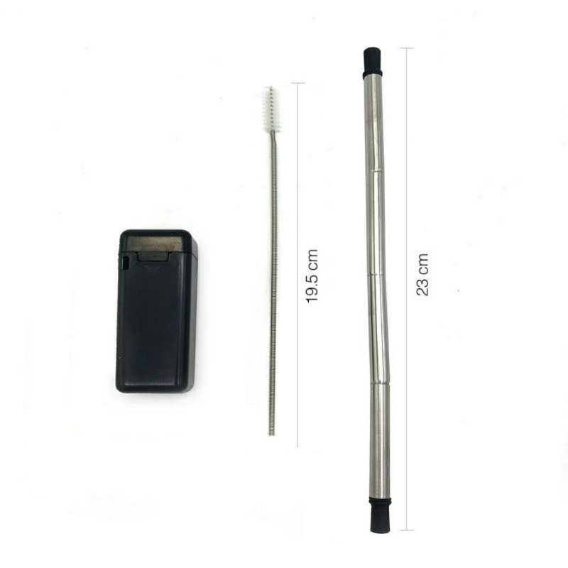 Sedotan Lipat Stainless Stell Straw Reusable