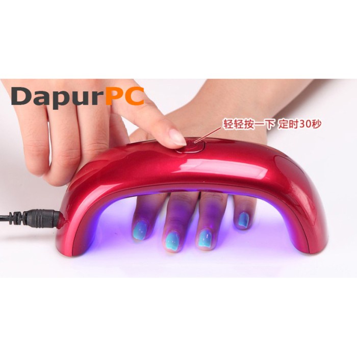 Pengering Kutek Kuku Mini LED Nail Lamp Rainbow Light Therapy Armor