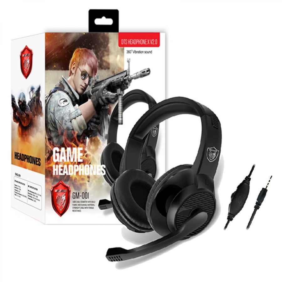 Headphone Gaming Gm - 001 Headset Hp Game Mic Handsfree Microphone