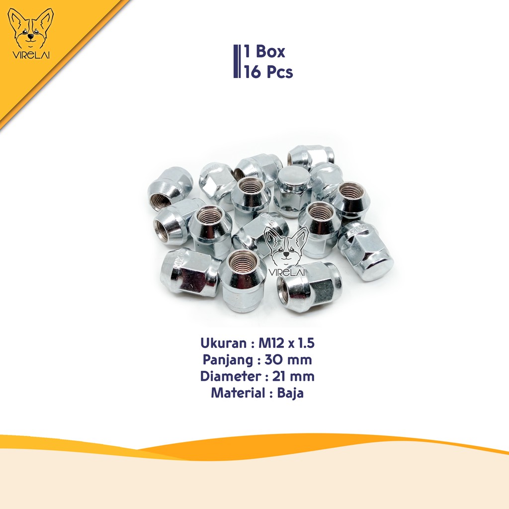 [16 Pcs] Mur Lug Nut Fujita RN 1.5