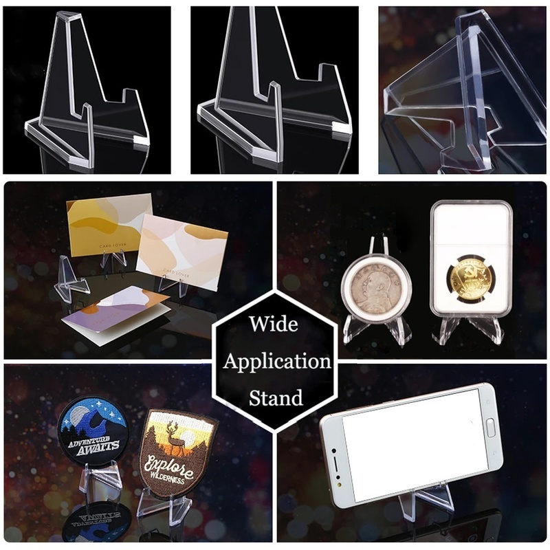 Stand Holder Ponsel Bentuk Segitiga Bahan Plastik Transparan Untuk Dekorasi