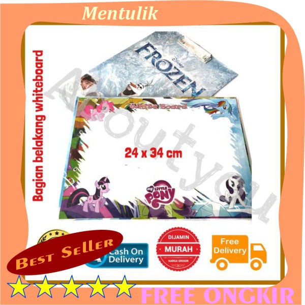 

HOT PROMO !!! CLIPBOARD Papan jalan karakter HOLOGRAM alas ujian anak unik 2 sisi murah