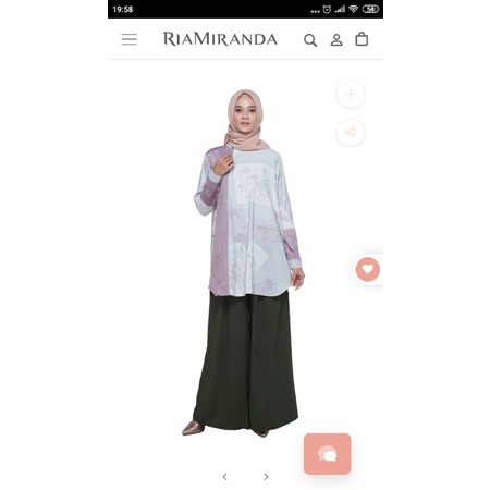 Preloved Tunik Ria Miranda PL Sisingan Top RM