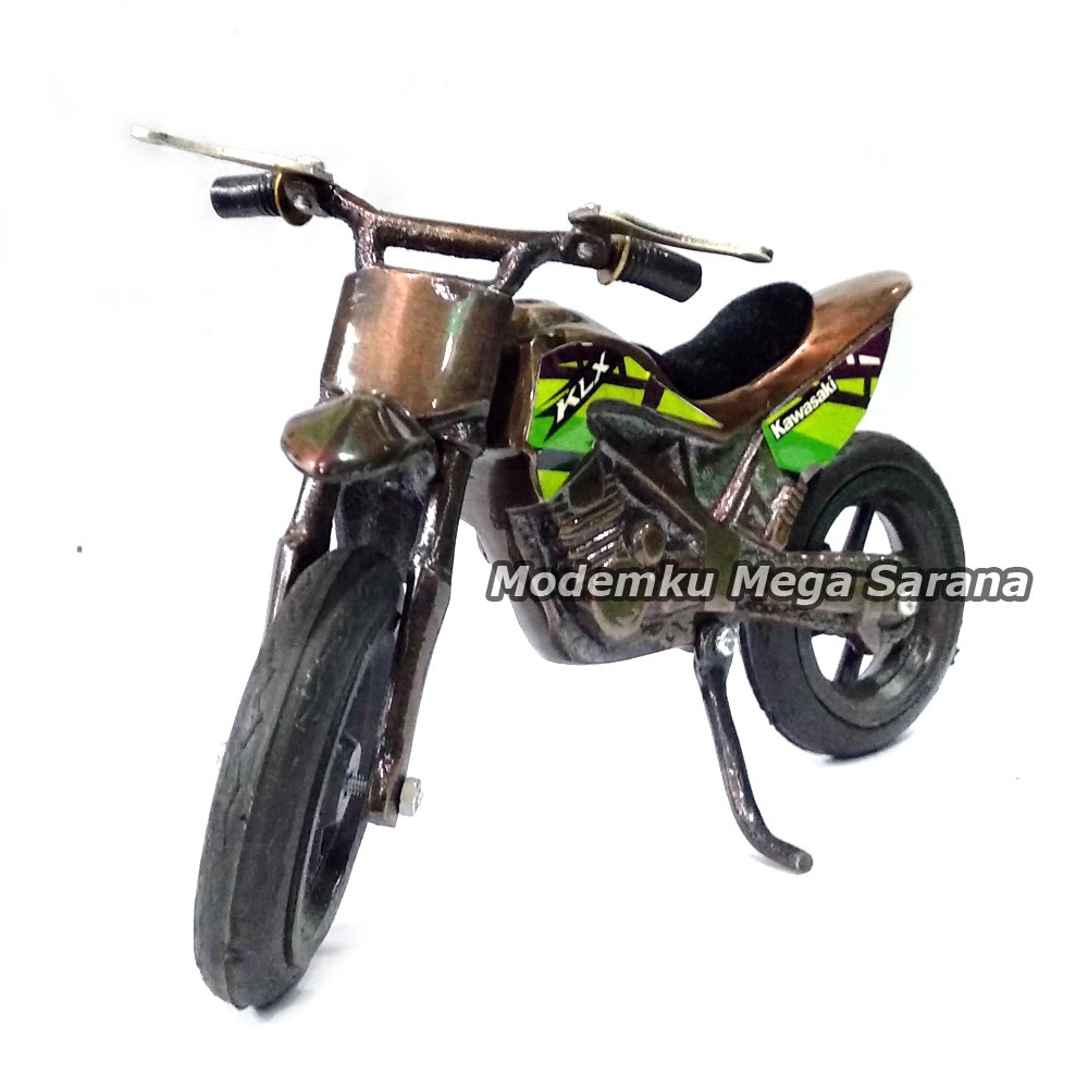 Miniatur Diecast Motor Kawasaki KLX dari Logam