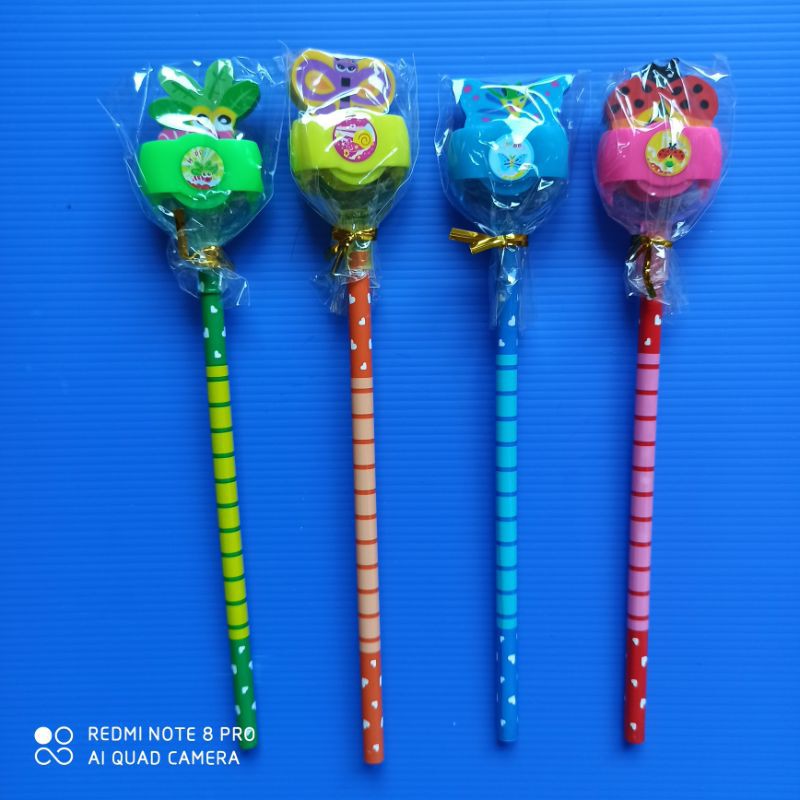

Pensil 2B +penghapus+rautan/pensil 3 in 1 karakter