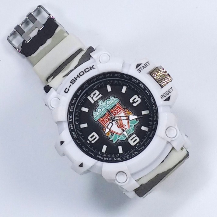 [THE REDS] JAM TANGAN LIVERPOOL STRAP ARMY PUTIH