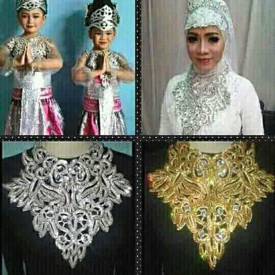 Coker Pengantin / Coker bordir Payet / Aksesoris Kebaya / Aksesoris Pengantin