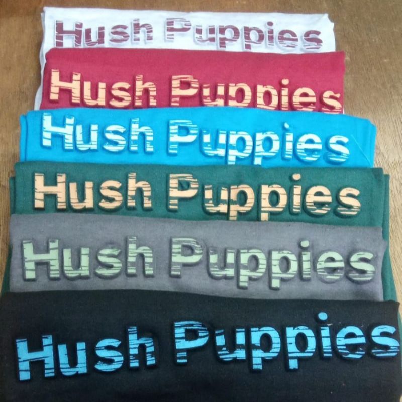 KAOS HUSH PUPPIES EMBOS FLOKING WARNA TIMBUL PRIA WANITA