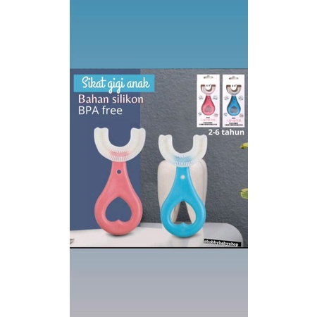 Sikat Gigi Anak Bentuk U (Bahan Silicone) Usia 2-6 Tahun