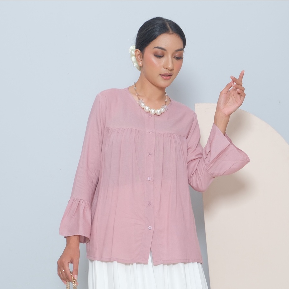 Augie - Jelita Blouse Polos Rayon-Blush