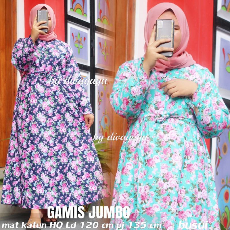 GAMIS MOTIF BUNGA JUMBO BB 65-80 KG BUSUI