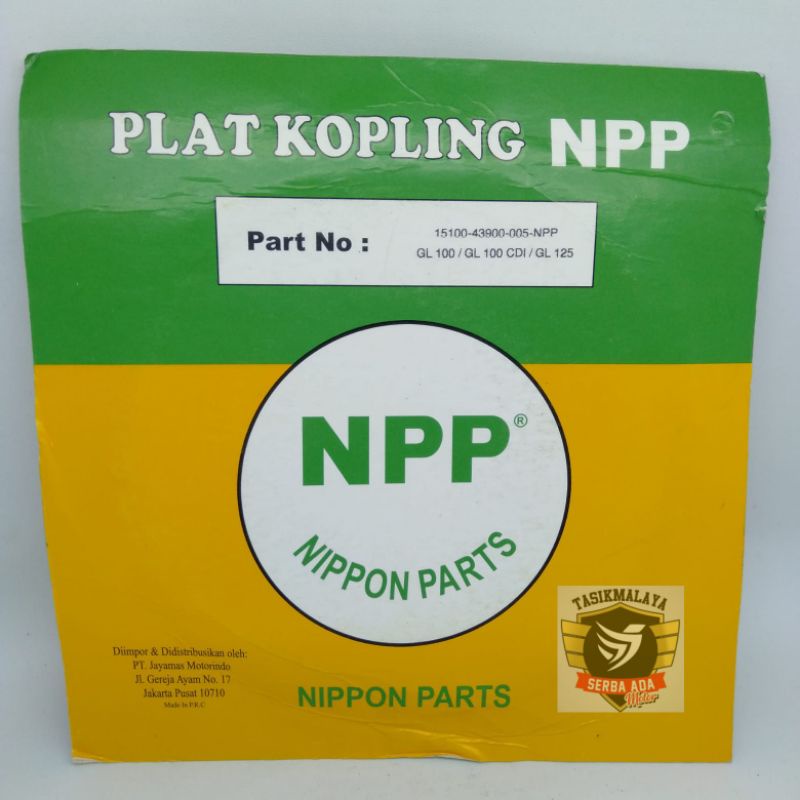 PLAT KOPLING KAMPAS KOPLING GL 100 / GL 100 CDI / GL 125 Original 100% NPP