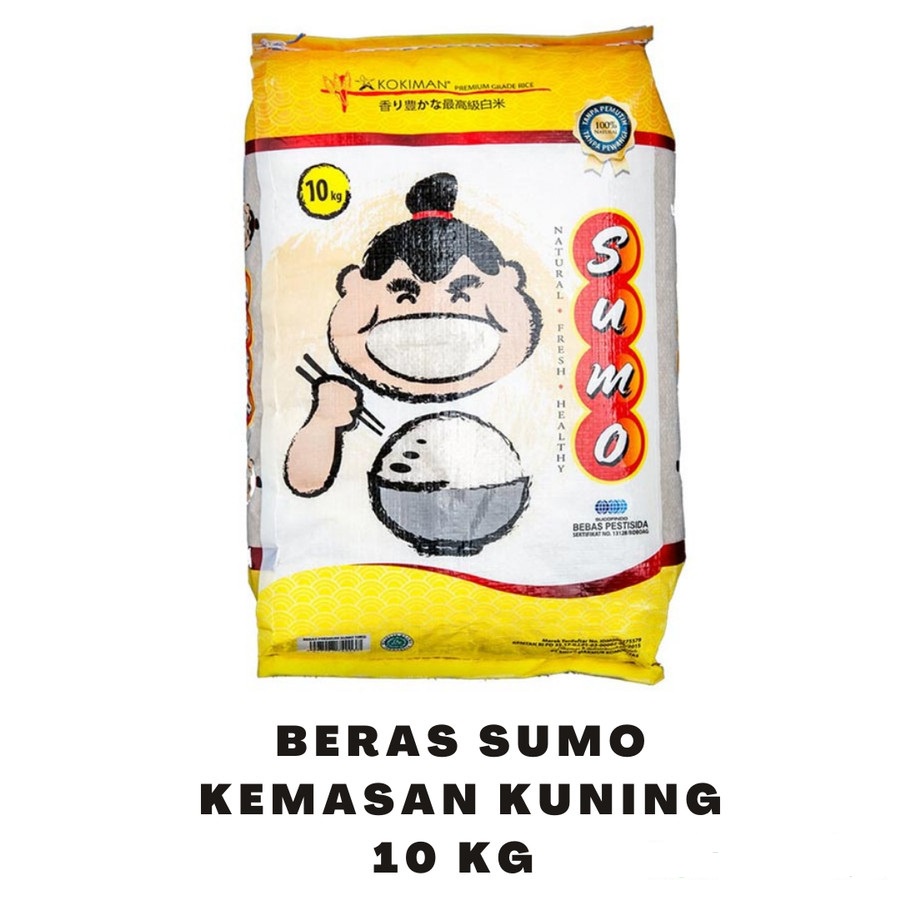 BERAS PREMIUM SUMO KUNING 10KG NASI PULEN HALAL MUI