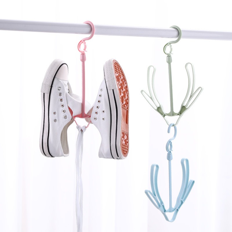 Hanger Gantungan Jemuran Sepatu Sandal Kaos Kaki Shoe Hanger Dry Jemur Gantung Jemur Tas Organizer Lemari Perapih