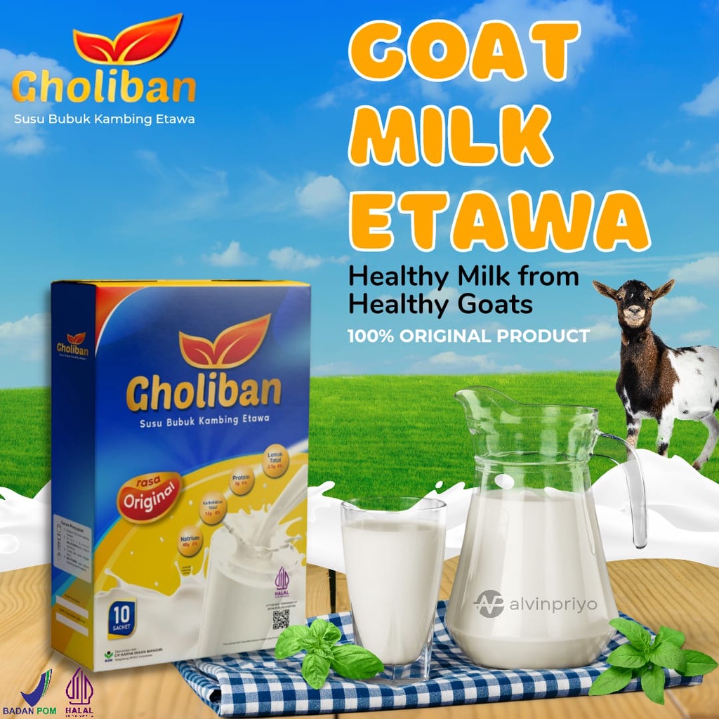 Susu Kambing Gholiban Original 200 Gram | Susu Kambing Bubuk | Sukaetawa | Susu Kambing Etawa