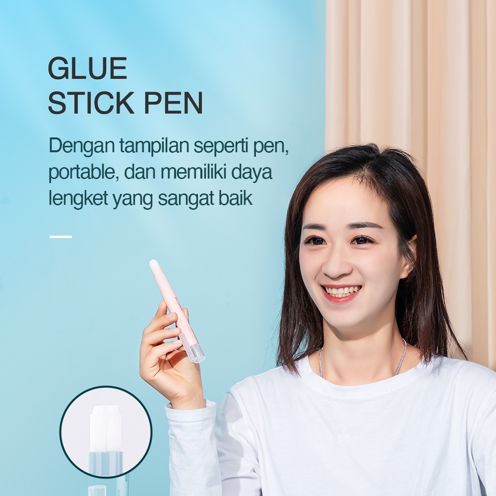 Nusign Pen Glue Stick / Lem Stick Berbentuk Pen PVP 5g Warna Pastel NS138