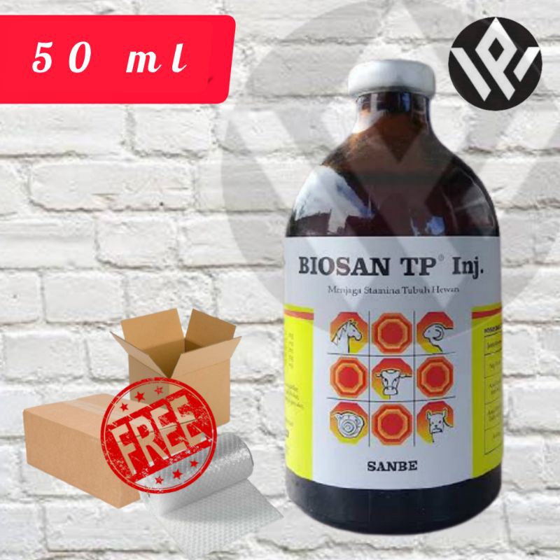 Biosan TP Injeksi 50 ml ATP Energi Stamina Hewan PT Sanbe Farma