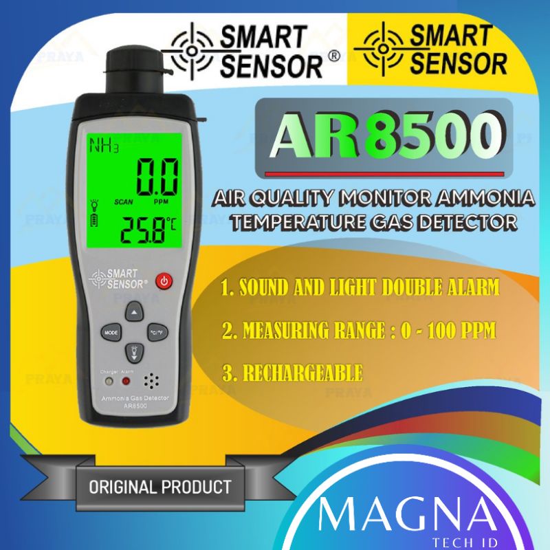 Ammonia Gas Detector Smart Sensor AR8500 NH3 Detektor Udara Amonia