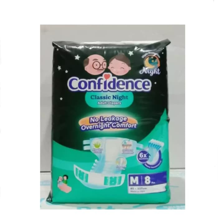 Confidence Classic Night M8 Popok Dewasa Adult Diapers Pampers M 8