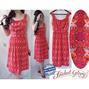 BRANDED DRESS Faded Glory Women's Flip Flop Dress TRIBAL