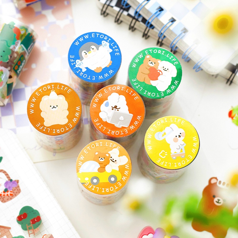 Etori Animal Family Roll Deco Stickers