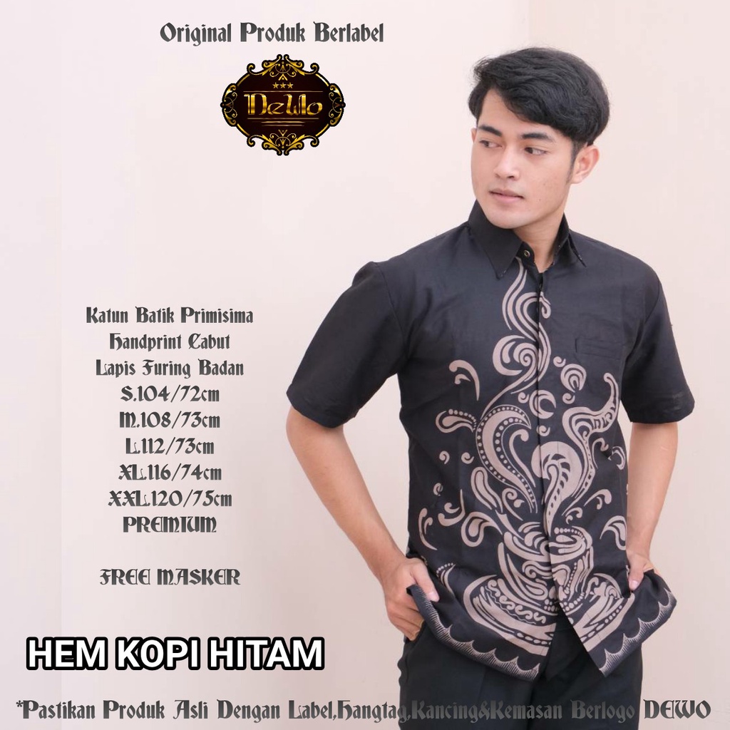 KOPI HITAM DEWO BATIKSOLOAMANAH KEMEJA BAJU BATIK PRIA SOLO LENGAN PENDEK PANJANG LAPIS FURING ATASAN BATIK PREMIUM MODERN KATUN HALUS GANDEWA MANDURA NAGASIWA IBAKARA URAGA NUMATYA BRATAJAYA HARJUNOSOSRO NARAYA PRADANA DEWANDRA NITISARA DAMAR MAHIDARA