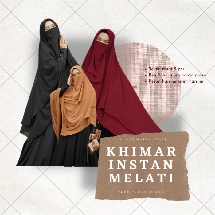 KHIMAR CERUTI SYARI MELATI ORI KHUMAIRA FREE CADAR