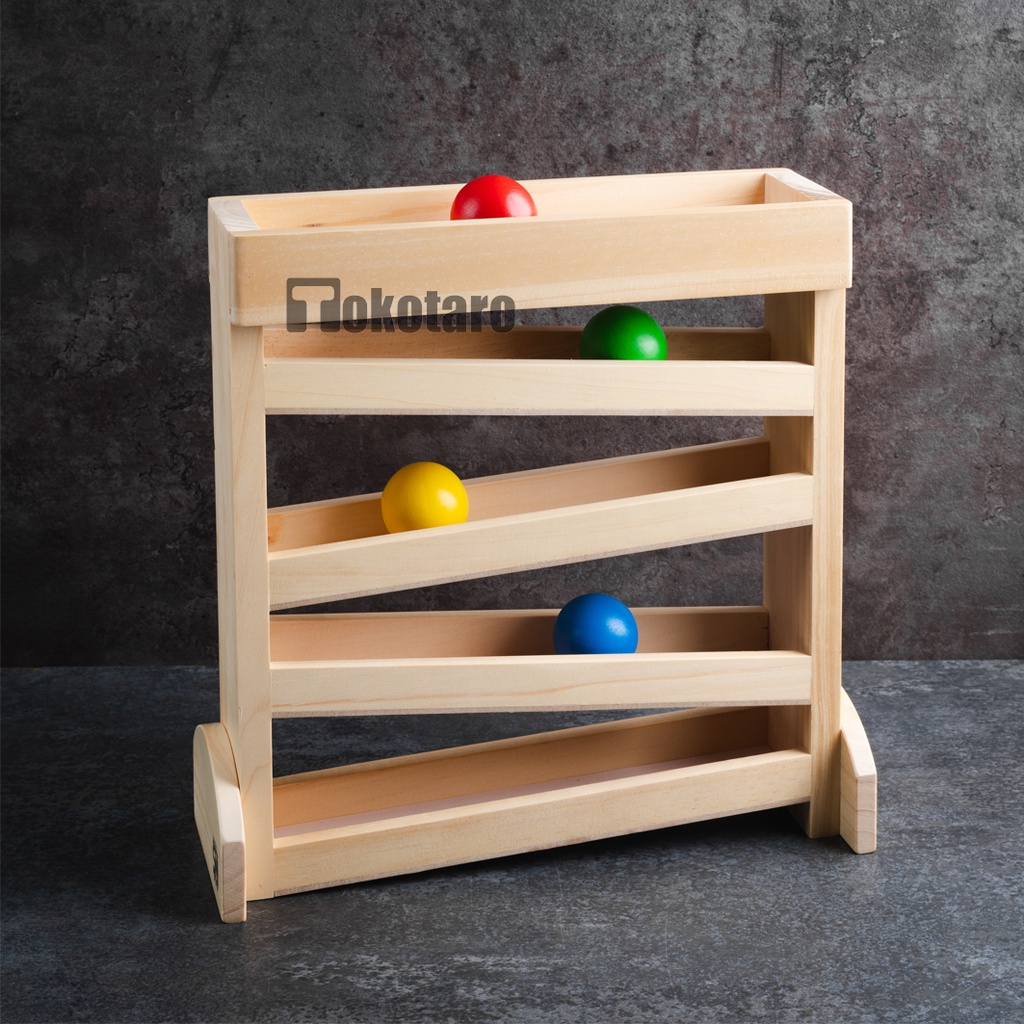 Ball Tracker Montessori Wooden Toys Mainan Kayu Edukasi Baby