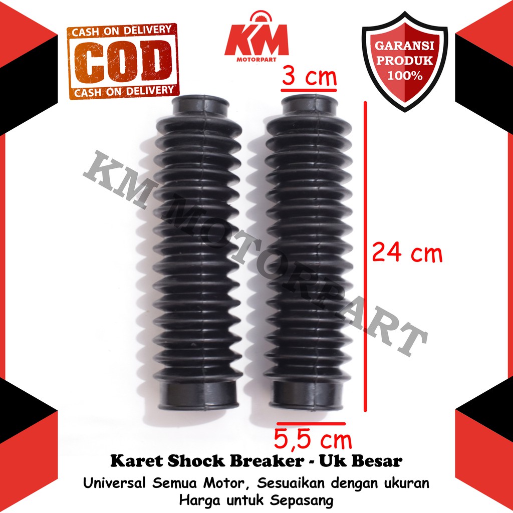 Karet Shock Depan Universal Semua Motor Cover Shock Depan Motor Beat Vario kLX Ninja Rx King R15 dll