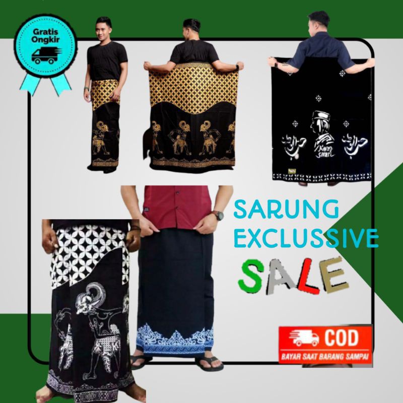 SARUNG BATIK HITAM | SARUNG BATIK WAYANG | SARUNG BATIK BIMASENA GROSIR