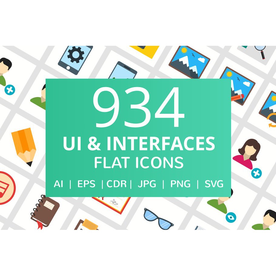 934 Ui Interfaces Flat Icons - Vector Designs